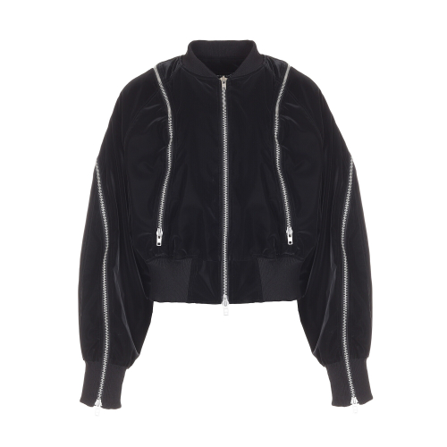 Бомбер на молнии Round Zip Bomber Matte Black