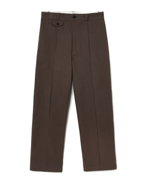 Pintuck Chino Pants - Brown