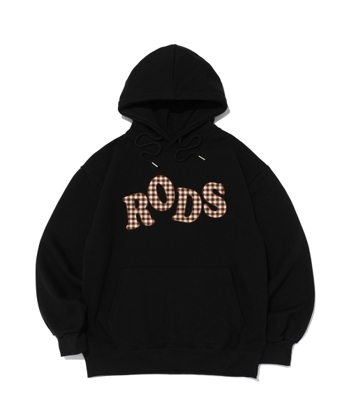 Худи RODS с большим лого в клетку (Black)