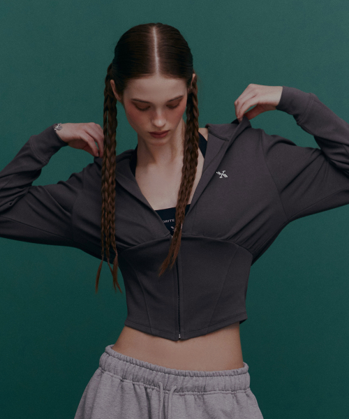 Худи на молнии Glitz Dot Charcoal