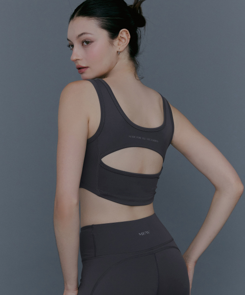 Nude Flow Backless Бра-топ Charcoal