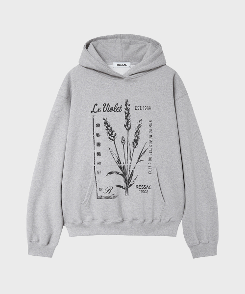 Худи Provence Lavender Heritage Stamp Melange Gray