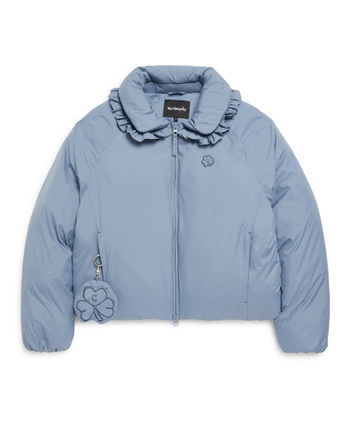 Женский пуховик Clove с воротником с рюшами - GREYISH BLUE