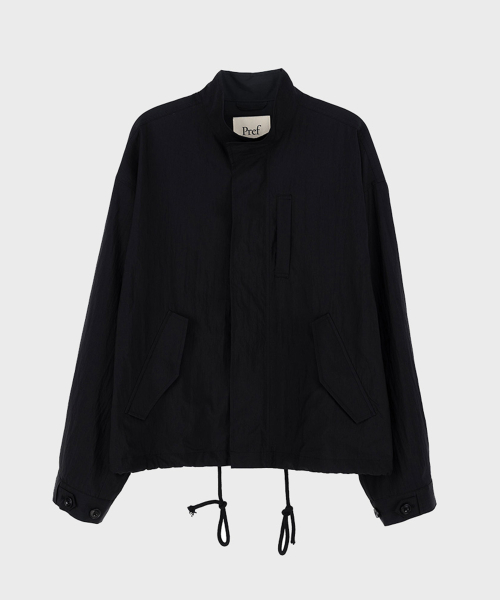 BLACK NYLON SHORT MODS JACKET