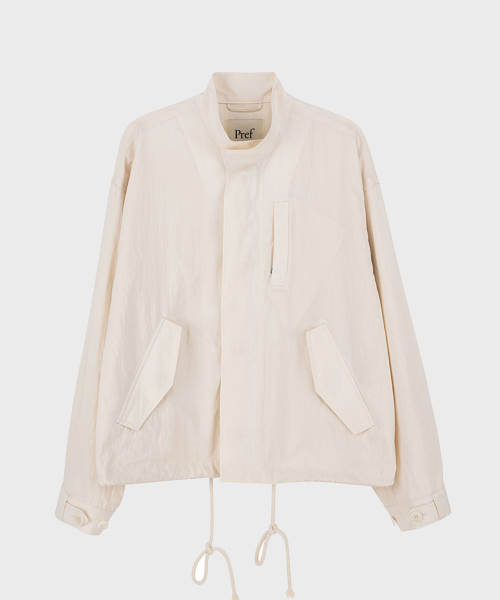 IVORY NYLON SHORT MODS JACKET