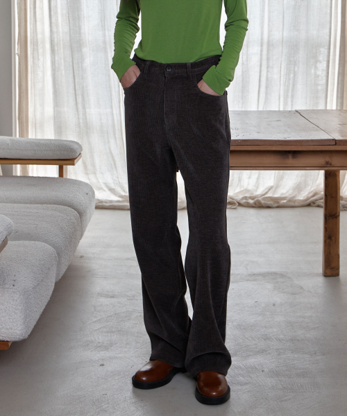 Flow Corduroy Pants (Charcoal Brown)