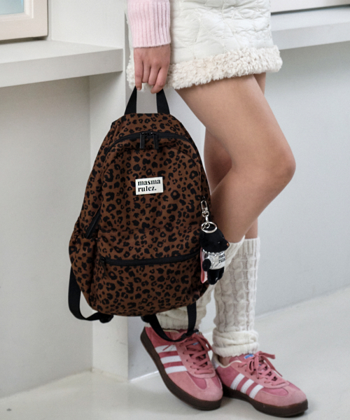 마스마룰즈() mini ver. daily backpack_Grand leopard Deep brown 상품 이미지