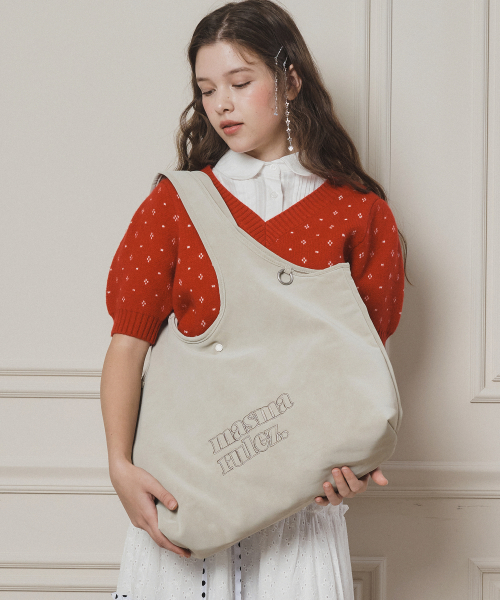 마스마룰즈() Loose fit big shoulder bag_Vintage ivory 상품 이미지