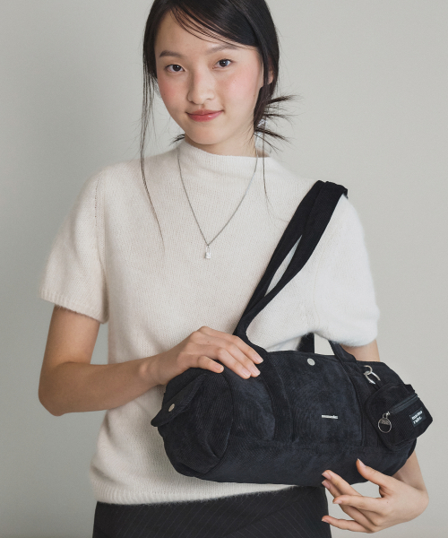 마스마룰즈() [파우치세트]Tubby roll bag_Corduroy Black 상품 이미지