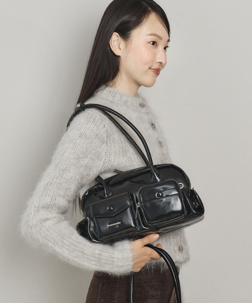 마스마룰즈() Chaming leather shoulder bag_Black 상품 이미지