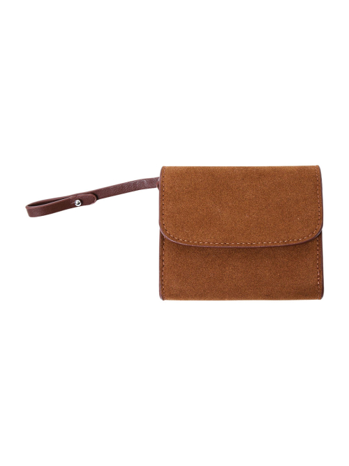 Lunar Suede Card Wallet (Brown)
