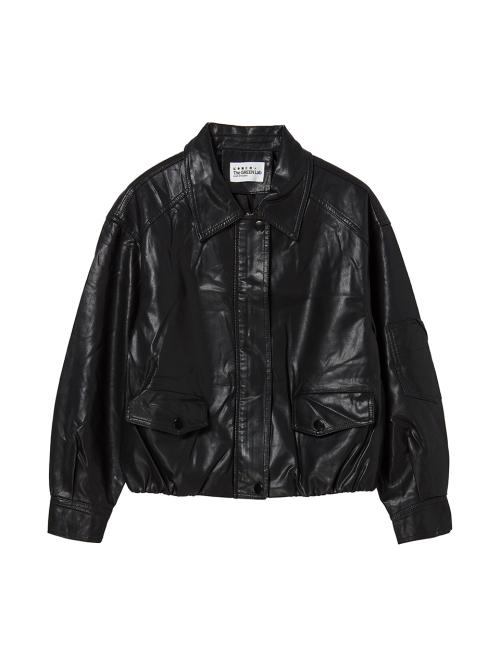 Блузон из искусственной кожи [Black]