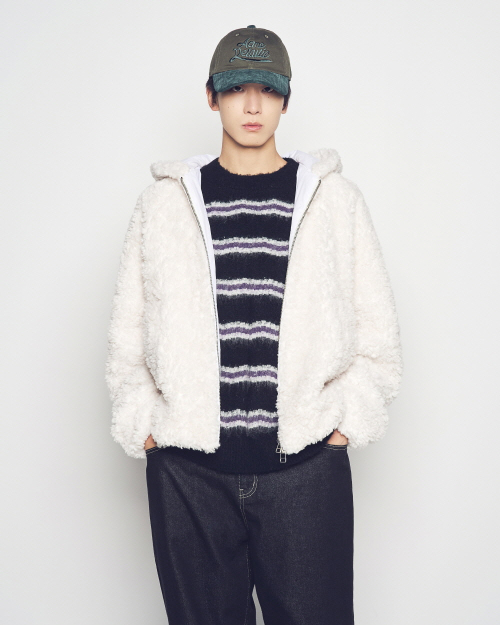 TEDDY HOOD JUMPER (2COLOR)