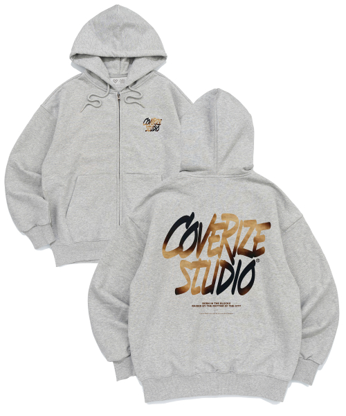 COVERIZE STUDIO Logo Graphic Худи-зипка (Gray)
