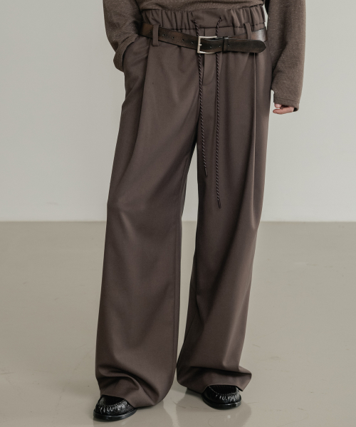 Свободные слаксы на резинке Brown