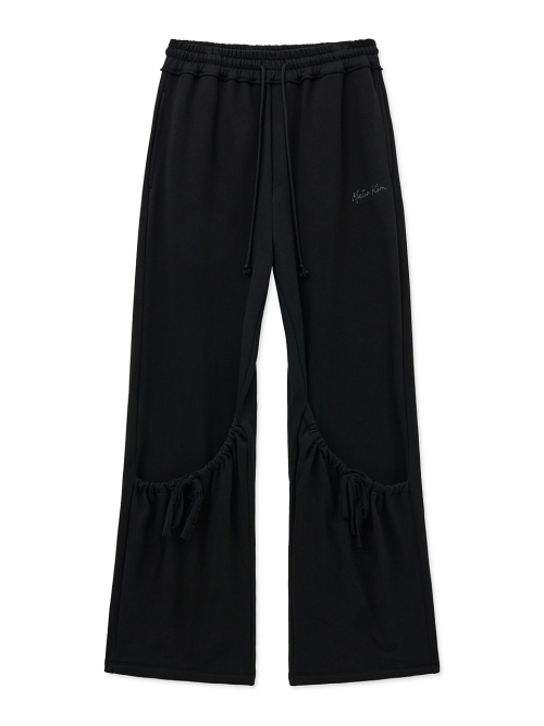 DRAWSTRING POINT SWEATPANTS IN BLACK