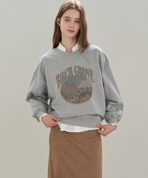 Grove Print Свитшот_Grey
