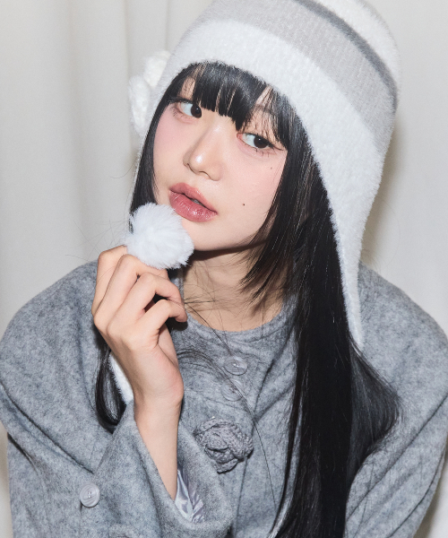 일리고() 플레르 이어플랩 비니 아이보리 상품 이미지