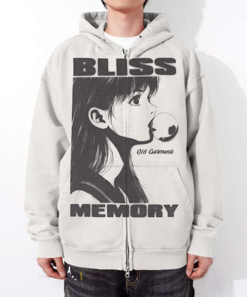 RG Bliss Washed Zip-up худи (Ecru)