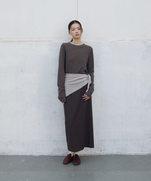 w. Libre шерсть Basqueshirt (Heather brown)