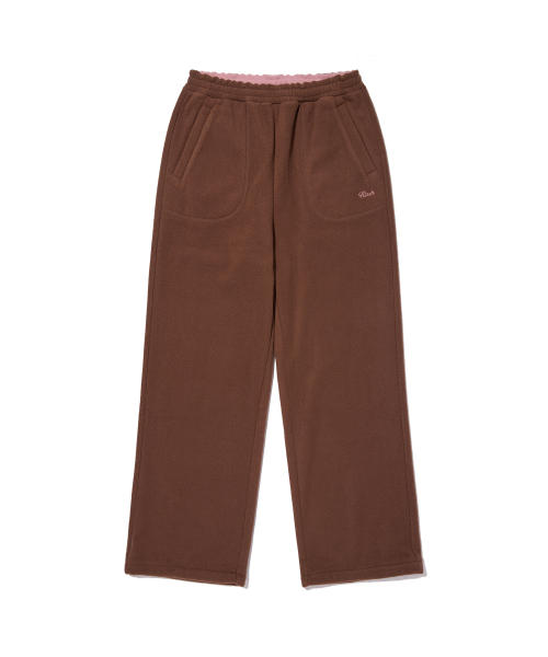 Флисовые широкие брюки [Brown]