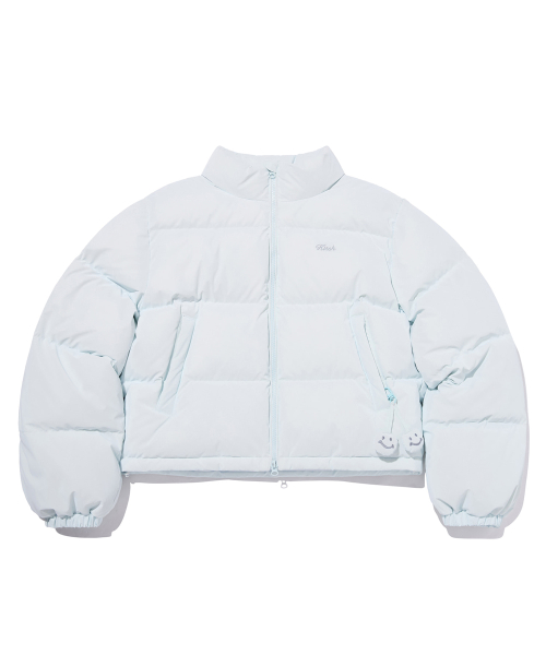 Укороченный пуховик с вишнями [Light Blue]
