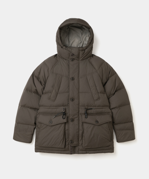 shelter loft down parka Коричневый