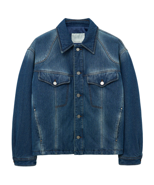PADDED джинс TRUCKER куртка (BLUE)