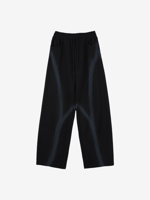 Широкие брюки Curved Spray (Black)