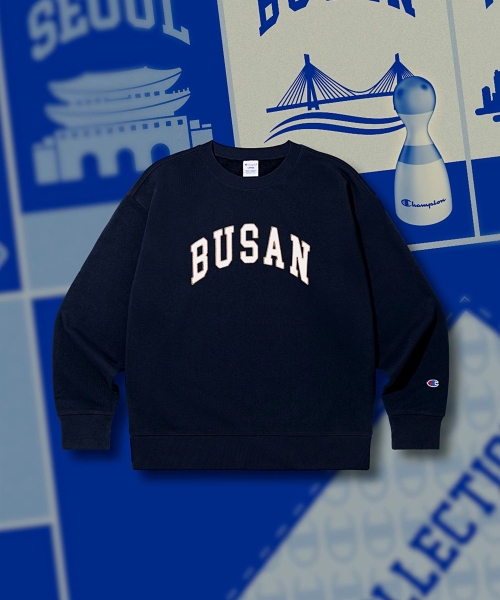 챔피온() C로고 루즈핏 시티 스웨트셔츠 BUSAN 상품 이미지