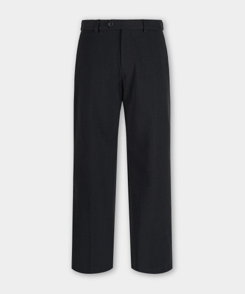 Stretch Hidden Banding Slacks - Black