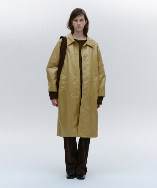 GLOSSY TRENCH пальто [Бежевый]