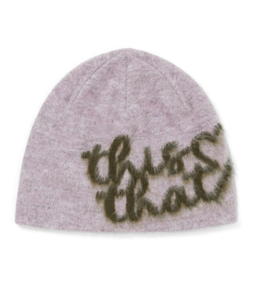 this is never that ビーニー　ハート MUSINSA公式 | THISISNEVERTHAT Heart Logo No Cuff Beanie Sand