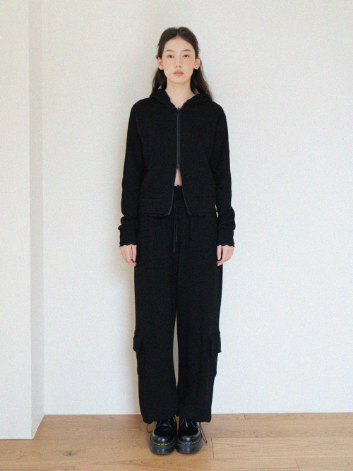 Брюки с кружевной отделкой (Black)