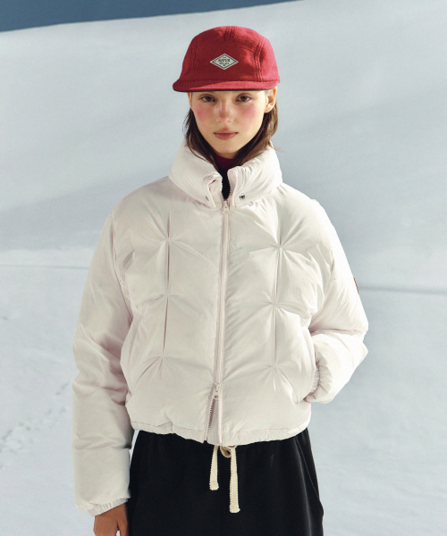 (W) Orta 2-Way Collar Duck Down Стёганка Light Pink