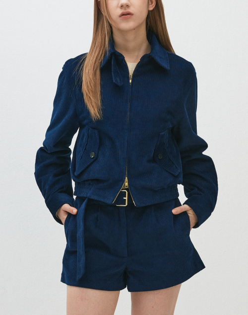 Женский вельветовый блузон [Navy]