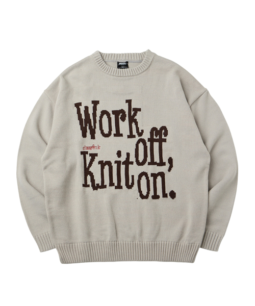 Work Off Round Оверсайз Свитер_Beige