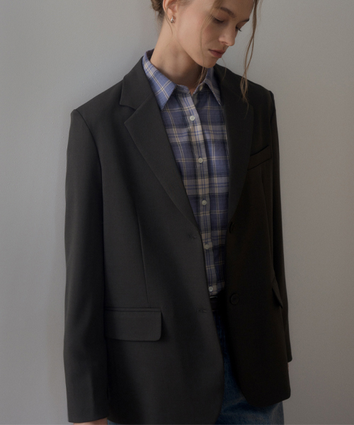 BENIE TAILORED JACKET_CHARCOAL