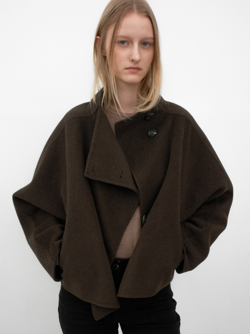 CATHY WOOL HANDMADE SHORT COAT(CT-1463)