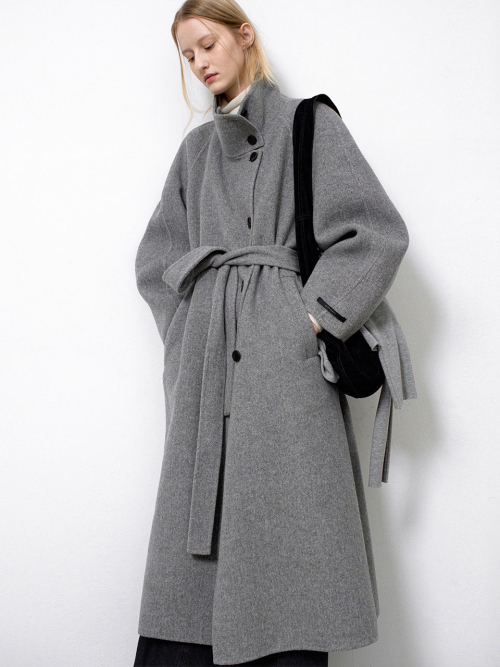 HIGH NECK VOLUME HANDMADE COAT S(CT-1462)