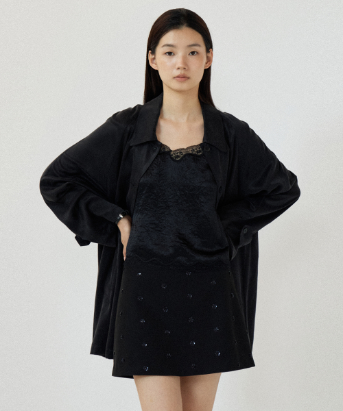 SIKEN ROBE JACKET (ASH BLACK)
