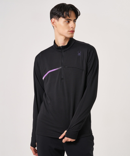 Мужская Running Half-Zip Футболка SPKWCNRL232MBLK