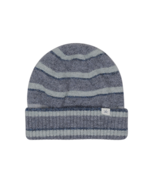 TCM mohair stripe beanie (blue)