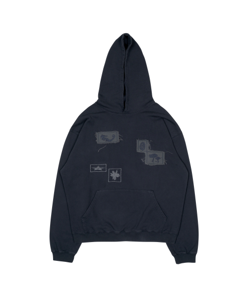 TCM fossil hoodie (navy)