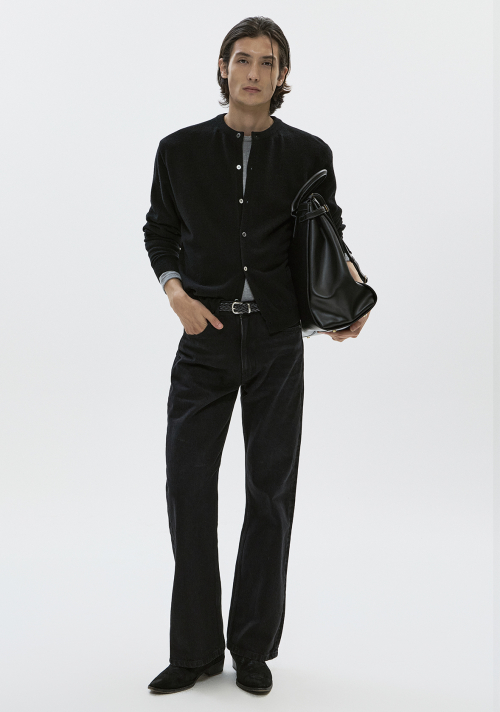 Bootcut Fit Denim Jeans- Washed Black