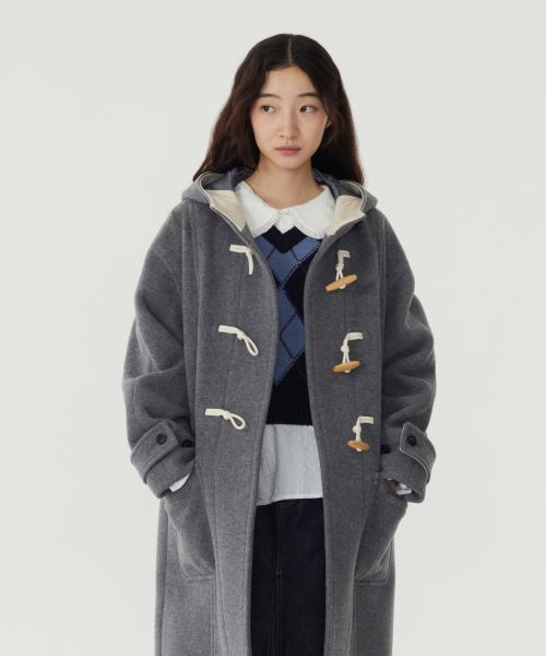 우먼 에딘 울 더플코트 (3Color)