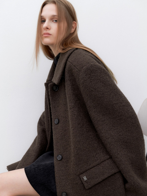 WOOL BOUCLE OVERFIT JACKET(CT-1468)