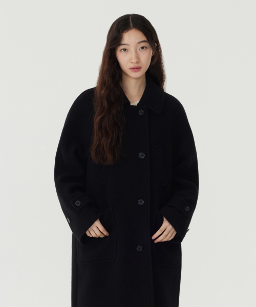 우먼 울 싱글 롱코트 (2Color)