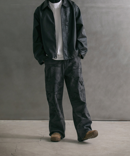 CAMO WIDE CARGO PANTS 14