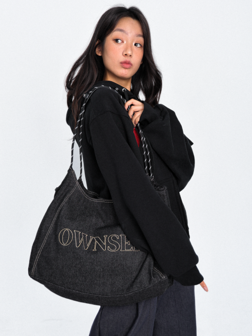 Twin Fish Daliy Shoulder Denim Bag